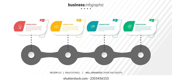 Infographic Timeline Template with icons
