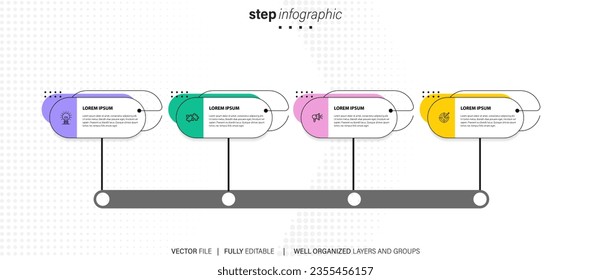 Infographic Timeline Template with icons
