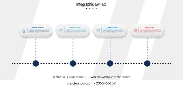 Infographic Timeline Template with icons
