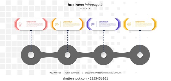 Infographic Timeline Template with icons
