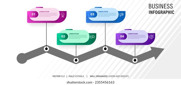 Infographic Timeline Template with icons
