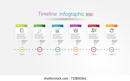 Infographic Timeline template for multipurpose of use, business, workflow, diagram or web design. Consist of 5 options of step. 