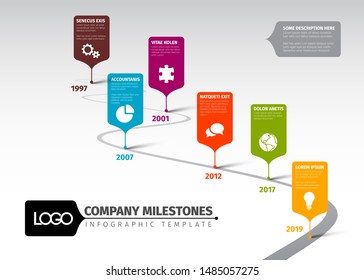 Infographic timeline template on light background