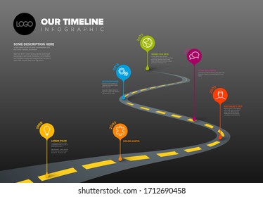 Infographic Timeline Template with pointers