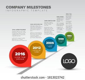 Infographic Timeline Template with pointers