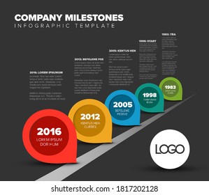 Infographic Timeline Template with pointers