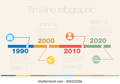 Infographic. Timeline Infographic. Vector design template.