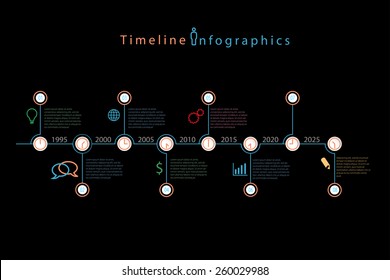 Infographic timeline vector illustration. 