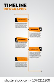 infographic timeline vector poster. eps10 vector