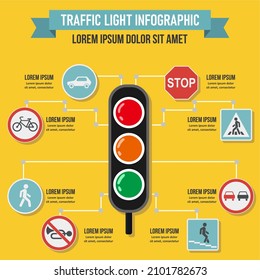 Infographic traffic light road sign in Cartoon with symbol in yellow, red, and green color. stop, warning, and go sign, perfect for Illustration Vector Graphic presentation, campaign, and poster