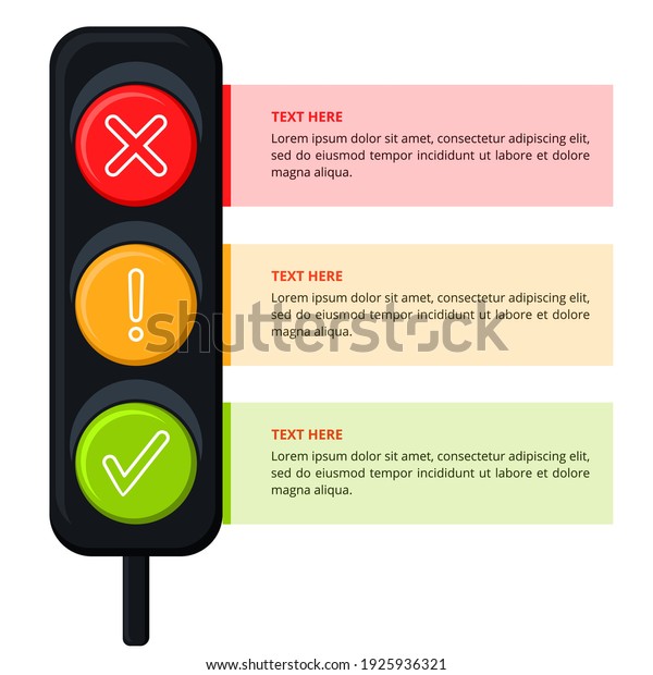 infographic traffic\
light sign in Cartoon with symbol in yellow, red, and green color.\
stop, warning, and go sign, perfect for Illustration Vector Graphic\
presentation and\
campaign\
