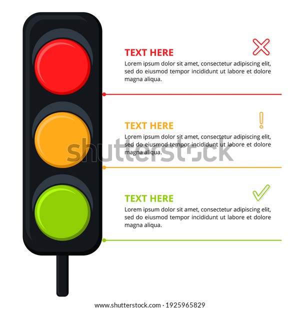 infographic\
traffic light with symbol in yellow, red, and green color. stop,\
warning, and go sign in Cartoon, perfect for Illustration Vector\
Graphic presentation, campaign, and\
poster\
