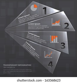 Info-graphic with transparent styles, vector illustration used for presentation background and part of info-graphic elements