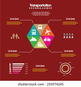 Infographic of transportation concept in editable vector format   