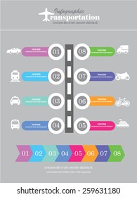 Infographic of transportation concept in editable vector format   