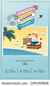 Infographic travel planning a summer vacation