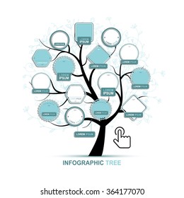 Infographic tree, template for your design