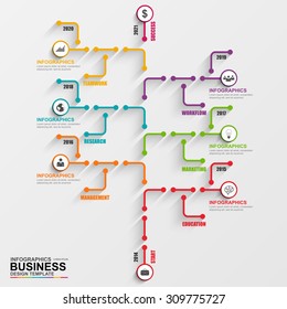 Infographic tree vector design template. Can be used for workflow processes, banner, diagram, number options, work plan, web design.