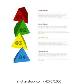 Infographic triangles design minimal style for graphic design website presentation eps 10 vector