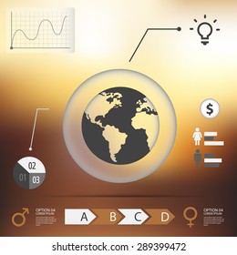 infographic with unfocused background,Template for cycling diagram design
