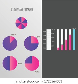 Infographic Vector 2d Pie Chart 