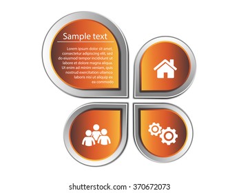 infographic vector 3D circles with icons and place for your text eps10