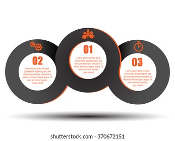 infographic vector 3D circles with icons and place for your text eps10