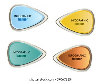 infographic vector 3D circles with icons and place for your text eps10