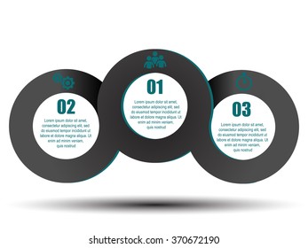 infographic vector 3D circles with icons and place for your text eps10