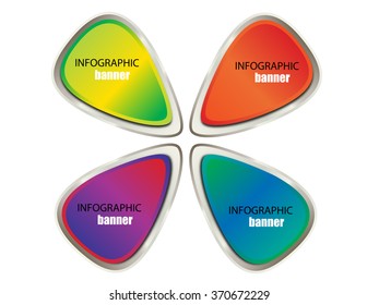 infographic vector 3D circles with icons and place for your text eps10