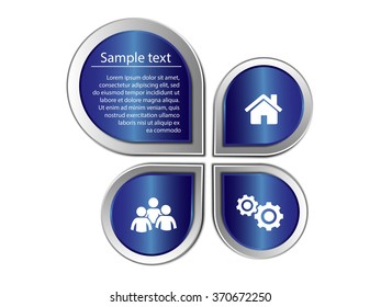 infographic vector 3D circles with icons and place for your text eps10