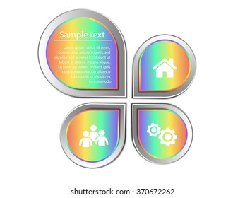 infographic vector 3D circles with icons and place for your text eps10