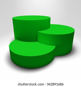 Infographic vector 3D pedestal graph with colorful columns
