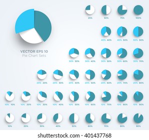 Infographic Vector 3d Pie Chart Sets C