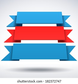 Infographic vector 3D styled ribbons for your presentation