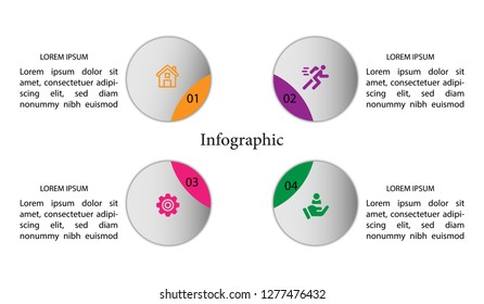 Infographic vector 4step option vector EPS10