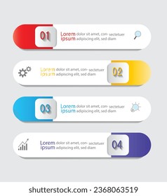 Plantilla de banner web de diseño abstracto de vectores de infografía.Banner moderno.