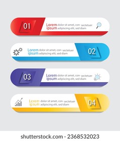 Infographic Vector abstract design web banner template.Modern banner.