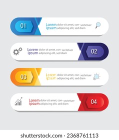 Infographic Vector abstract design web banner template.Modern banner.
