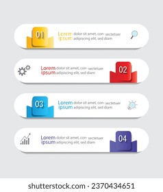Infographic Vector abstract design web banner template.Modern banner.