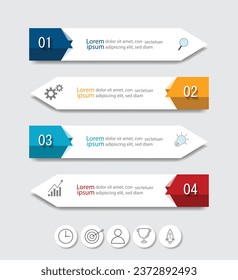 Plantilla de banner web de diseño abstracto de vectores de infografía.Banner moderno.