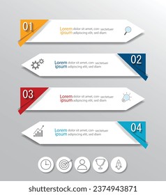 Infographic Vector abstract design web banner template.Modern banner.