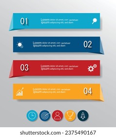 Infographic Vector abstract design web banner template.Modern banner.