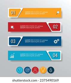 Infographic Vector abstract design web banner template.Modern banner.