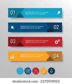 Infographic Vector abstract design web banner template.Modern banner.