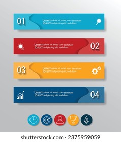 Infographic Vector abstract design web banner template.Modern banner.