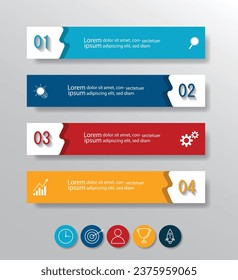 Infographic Vector abstract design web banner template.Modern banner.