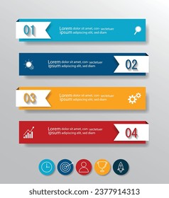 Infographic Vector abstract design web banner template.Modern banner.