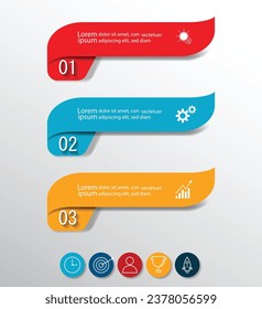 Infographic Vector abstract design web banner template.Modern banner.