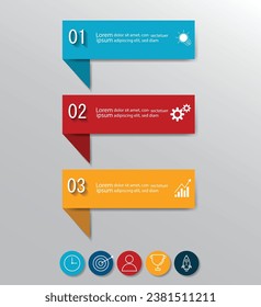 Plantilla de banner web de diseño abstracto de vectores de infografía.Banner moderno.